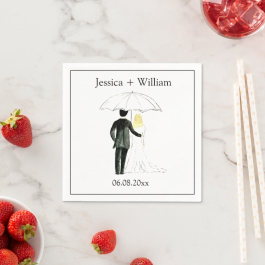 エレガント素朴なモダン結婚式 スタンダードカクテルナプキン (インサイチュ)