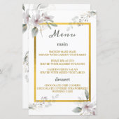 エレガント素朴ほこりっぽい白い花の水色金ゴールド (正面/裏面)