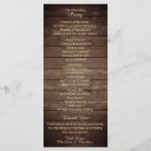 エレガント素朴カスタムMaple Leaf結婚式 プログラム (裏面)