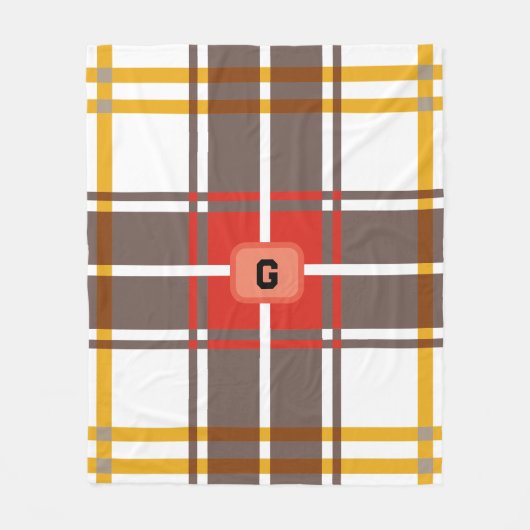 エレガント素朴カラフル板 フリースブランケット (正面)