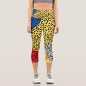 エレガント素朴カラフル点 カプリレギンス (正面)