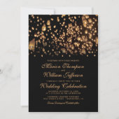 エレガント素朴キャンドルラブウィッシュランタン結婚ズ 招待状 (正面)