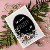 エレガント素朴クラシックフローラ結婚詳細4 エンクロージャーカード