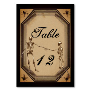 エレガント素朴ゴシックDeco Skeletons Table Numbers テーブルナンバー