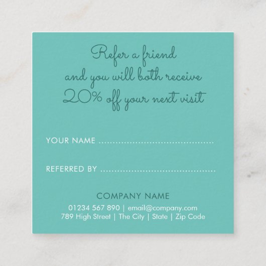 エレガント素朴シンプルクラフト 紹介カード (裏面)