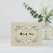 エレガント素朴シンプルフローラ自然ありがとう ポストカード (スタンド正面)