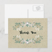エレガント素朴シンプルフローラ自然ありがとう ポストカード (正面/裏面)
