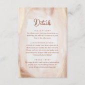 エレガント素朴テラコッタ金ゴールドモノグラム結婚ズ エンクロージャーカード (正面)