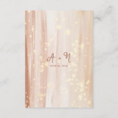 エレガント素朴テラコッタ金ゴールドモノグラム結婚ズ エンクロージャーカード (裏面)