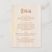 エレガント素朴テラコッタ&金ゴールドモノグラム結婚ズ エンクロージャーカード (正面)