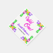 エレガント素朴バラワイルドワンフローラ1st誕生日 スタンダードカクテルナプキン (角)