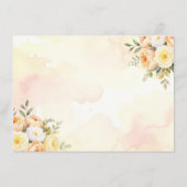 エレガント素朴バラQRコード水色結婚の エンクロージャーカード (裏面)