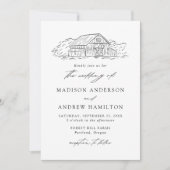 エレガント素朴バ結婚ン 招待状 (正面)