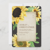 エレガント素朴ヒマワリ結婚ー 招待状 (正面)