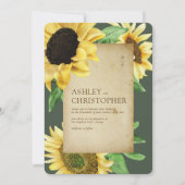 エレガント素朴ヒマワリ結婚ー 招待状 (正面)