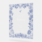 エレガント素朴フランスのフローラ結婚ズ アクリルサイン (傾斜)