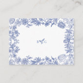 エレガント素朴フランスのフローラ結婚ズ エンクロージャーカード (裏面)
