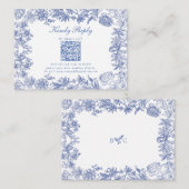 エレガント素朴フランスのフローラ結婚ズ エンクロージャーカード (正面/裏面)