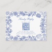 エレガント素朴フランスのフローラ結婚ズ エンクロージャーカード (正面)