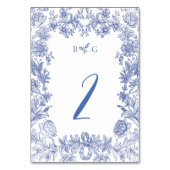 エレガント素朴フランスのフローラ結婚ズ テーブルナンバー (裏面)