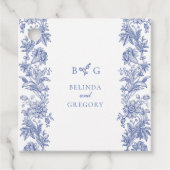 エレガント素朴フランスのフローラ結婚ズ フェイバータグ (正面)