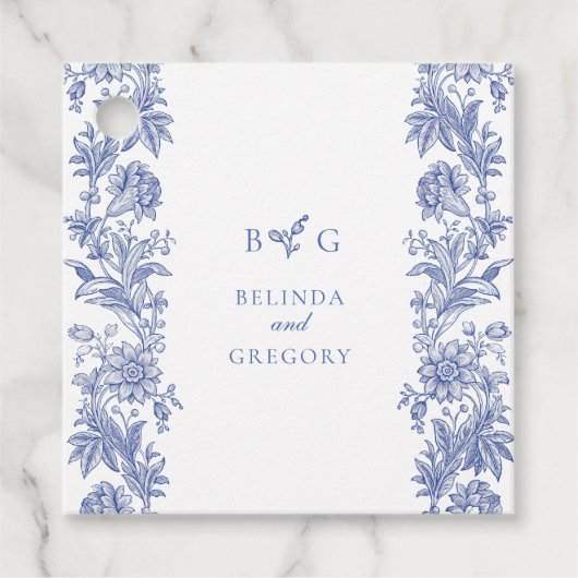 エレガント素朴フランスのフローラ結婚ズ フェイバータグ (正面)