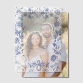 エレガント素朴フランスのフローラ結婚ズ ベラム紙招待状 (オフセット (カップル))