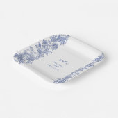 エレガント素朴フランスのフローラ結婚ズ ペーパープレート (傾斜あり)