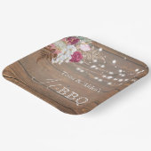 エレガント素朴フローラウッドI do BBQ ペーパープレート (傾斜あり)