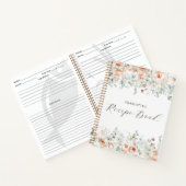 エレガント素朴フローラパーソナライズされたレシピ ノートブック (内部)