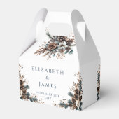 エレガント素朴フローラピネコーンフォレ結婚スト フェイバーボックス (裏面サイド)