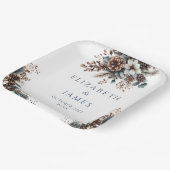 エレガント素朴フローラフォレストピネコ結婚ネス ペーパープレート (傾斜あり)