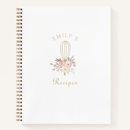 エレガント素朴フローラベーキングレシピ ノートブック (正面)