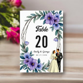 エレガント素朴フローラリース新郎結婚の テーブルナンバー