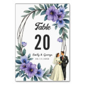 エレガント素朴フローラリース新郎結婚の テーブルナンバー (正面)