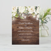 エレガント素朴フローラ列結婚灯 招待状 (スタンド正面)