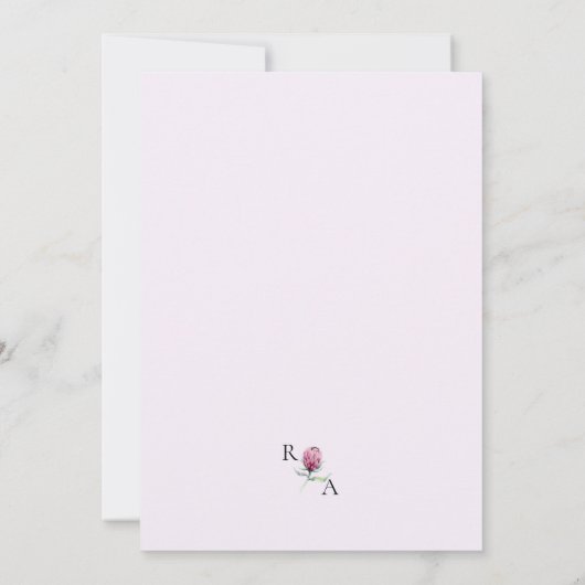 エレガント素朴フローラ結婚式招待状 招待状 (裏面)