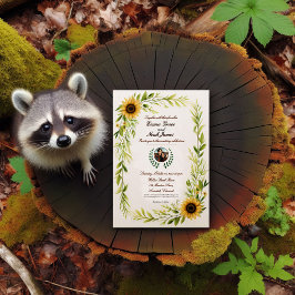 エレガント素朴フローラ結婚式招待状 招待状