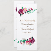 エレガント素朴フローラ結婚式招待状 招待状 (正面/裏面)