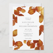 エレガント素朴フローラ結婚病 招待状 (正面)