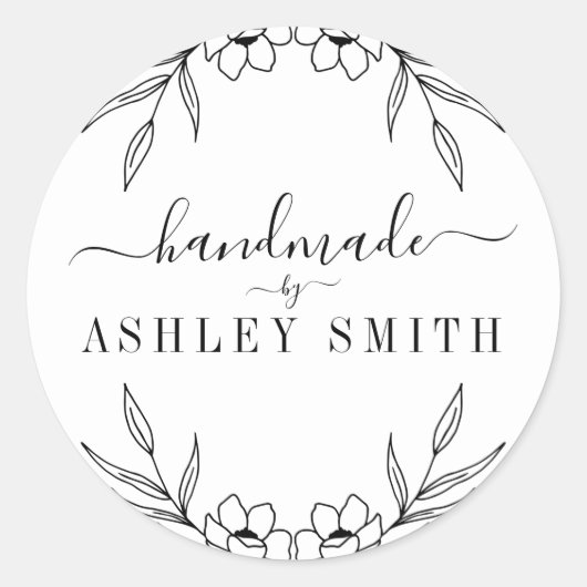 エレガント素朴フローラ ラウンドシール (正面)