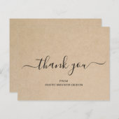 エレガント素朴プロフェッショナル予算サンキューカード (正面/裏面)