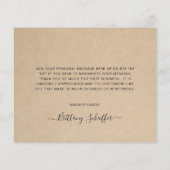 エレガント素朴プロフェッショナル予算サンキューカード (裏面)