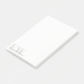 エレガント素朴ミニマルシンプルグレー名モノグラム ポストイット (アングル)