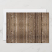 エレガント素朴メイスンの結婚電灯 招待状 (裏面)