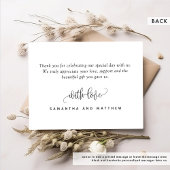 エレガント素朴モダンありがとうクラフト結婚ズ サンキューカード