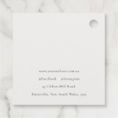 エレガント素朴モダンタン皮革テクスチャビジネス フェイバータグ (裏面)