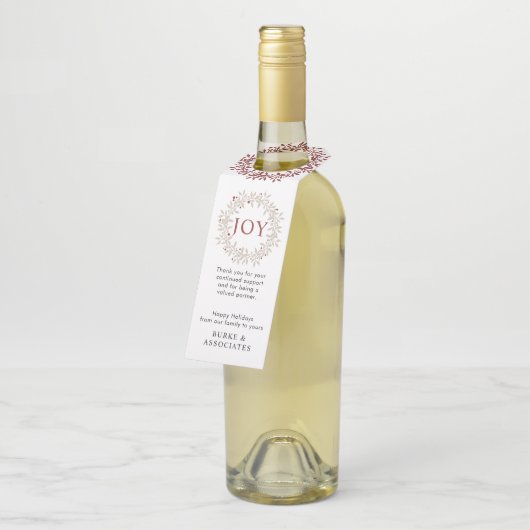 エレガント素朴モダンリースジョイ ボトルネックタグ (アングル)