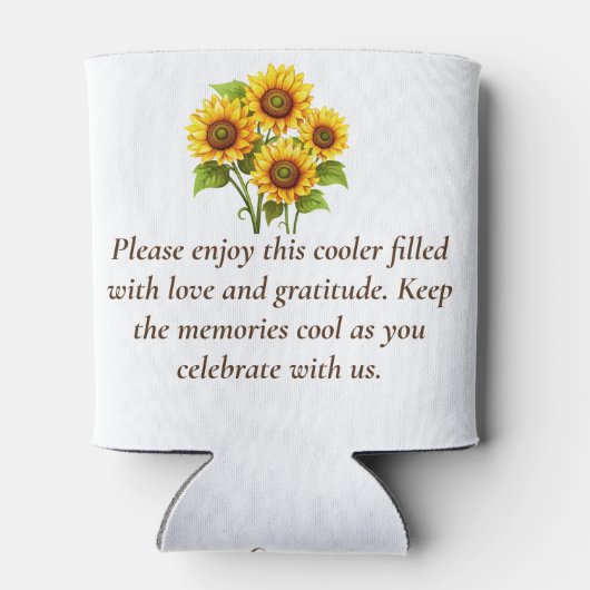 エレガント素朴モダン結婚式の引き出物 缶クーラー (裏面)