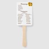 エレガント素朴モダン結婚式 プログラム ハンドファン (裏面)